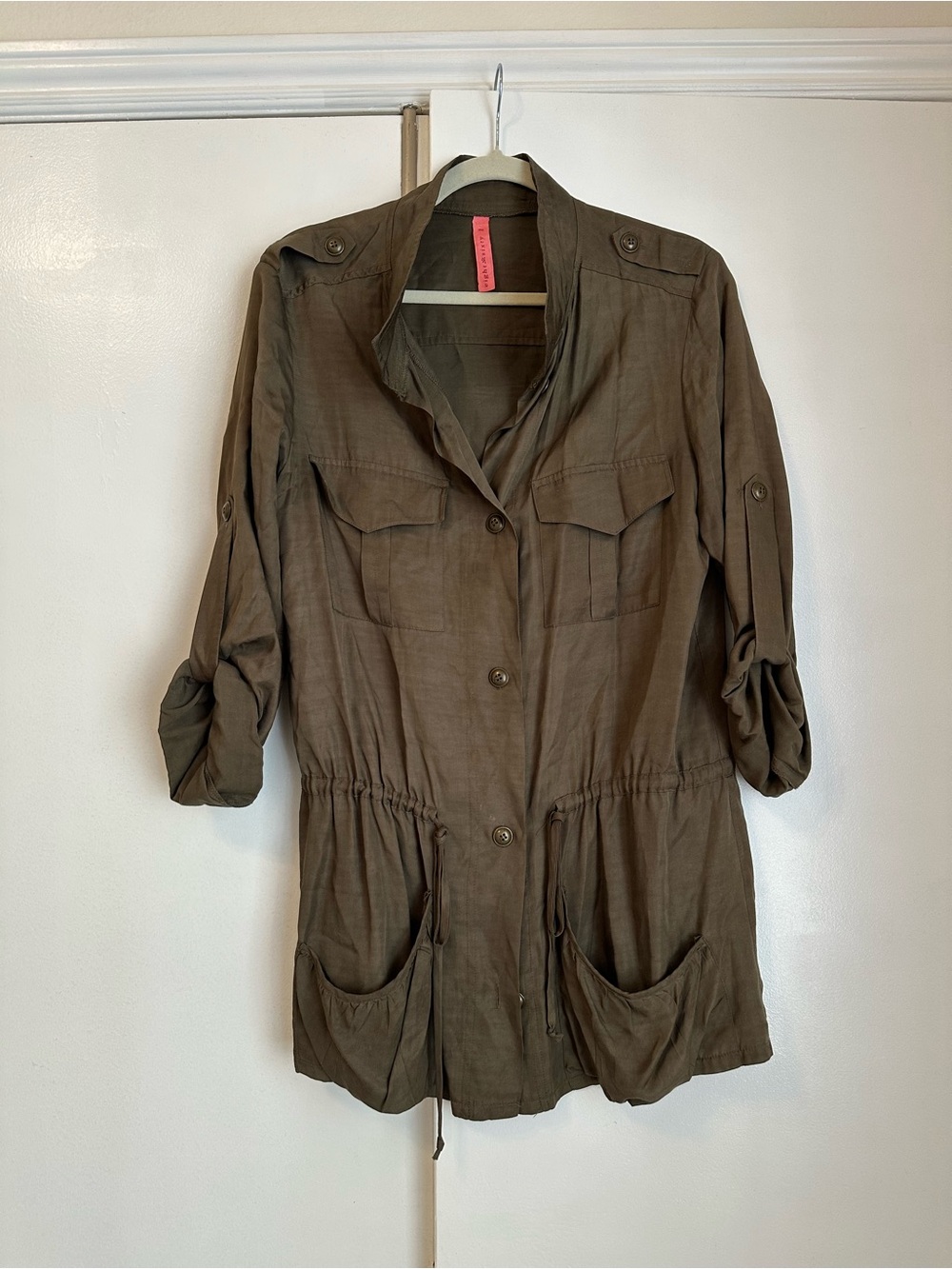 Lightweight Olive Brown Utility Jacket - Women's